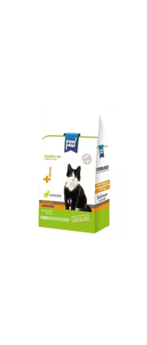 PAW PAW KISIR KEDİ MAMASI SOMON ETLİ 1 KG